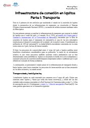 Infraestructura de conexión en Iquitos  Parte I: Transporte 