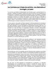 Los Contratos por niveles de servicios, una alternativa al  hormigón y al acero 