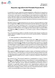 Esquema regulatorio del Mercado Mayorista de  Electricidad