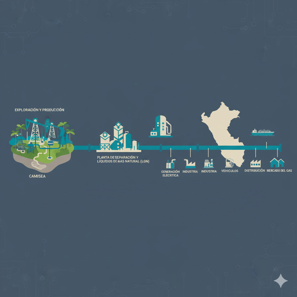 Cadena de valor y organización de la industria del gas de Camisea
