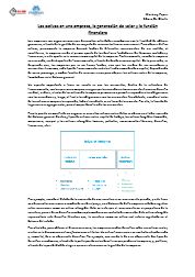 Los activos en una empresa, la generación de valor y la función financiera